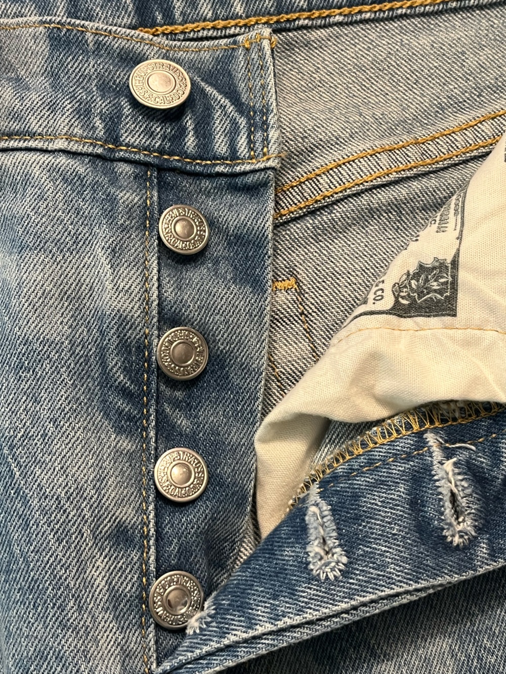 Levi's “Hazy Daisy” 501 Skinny Filiforme Limited Edition Jeans size 24 - Picture 10 of 10